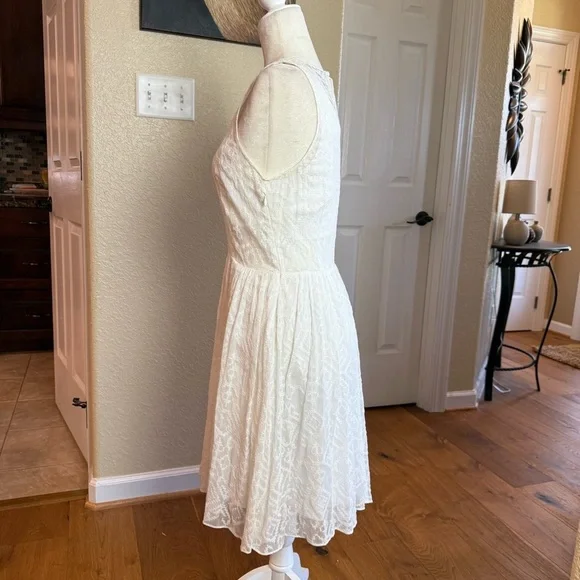 NWT Rebecca Minkoff Trixie Dress White Embroidered Sheer Partially Lined Sz 4 - Picture 6 of 16